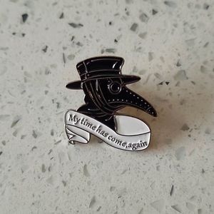 My Time Has Come Again Plague Dr Doctor Macabre Death Goth Lapel Pin